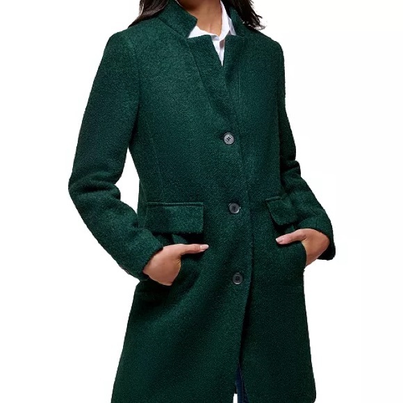 DKNY Women's Single-Breasted Bouclé Walker Coat - Large